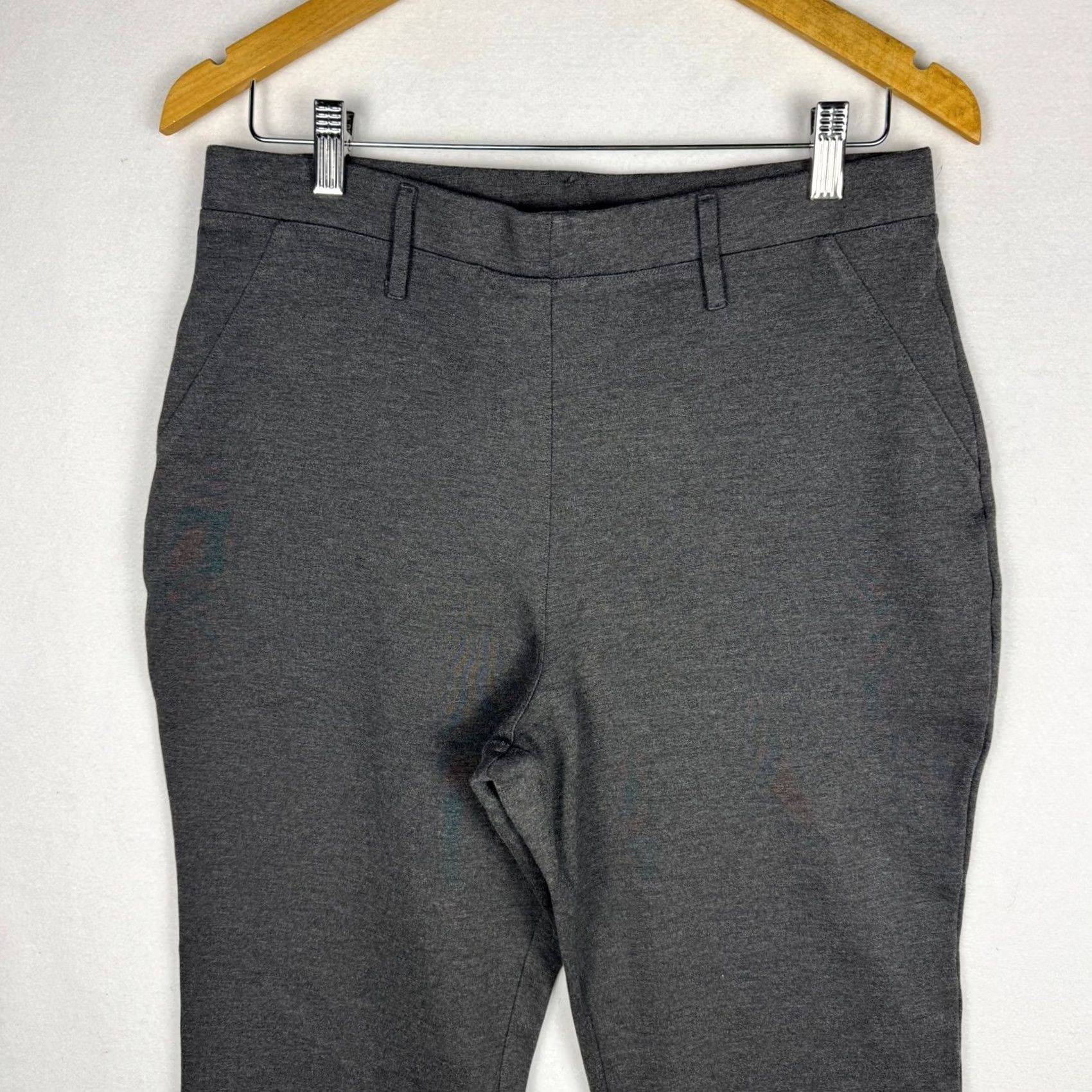 Quince Quince Pants Charcoal Grey Womens Size L Straight Leg Ultra-Stretch Ponte Size 36" / US 14 / IT 50 - 7 Thumbnail