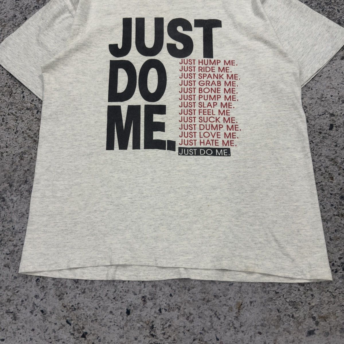 Vintage 90s Just Do Me Sex Tee Faded Thrashed ERD Grunge Distressed Size US L / EU 52-54 / 3 - 7 Thumbnail