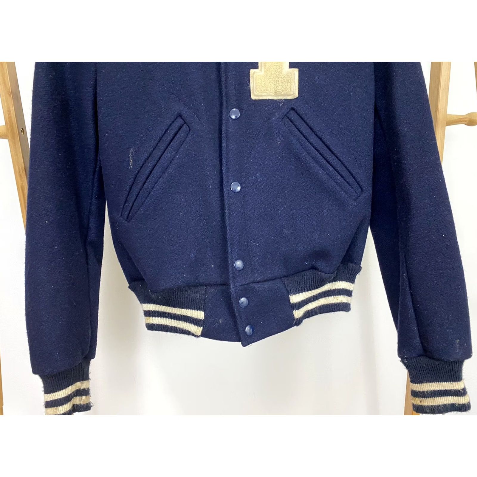 Vintage VTG Deerfoot Wool Varsity Jacket P Letterman Blue Size S Mens Shirt Size US S / EU 44-46 / 1 - 7 Thumbnail