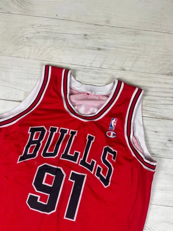 Champion Vintage Champion Chicago Bulls Dennis Rodman #91 NBA Jersey Size US L / EU 52-54 / 3 - 3 Thumbnail