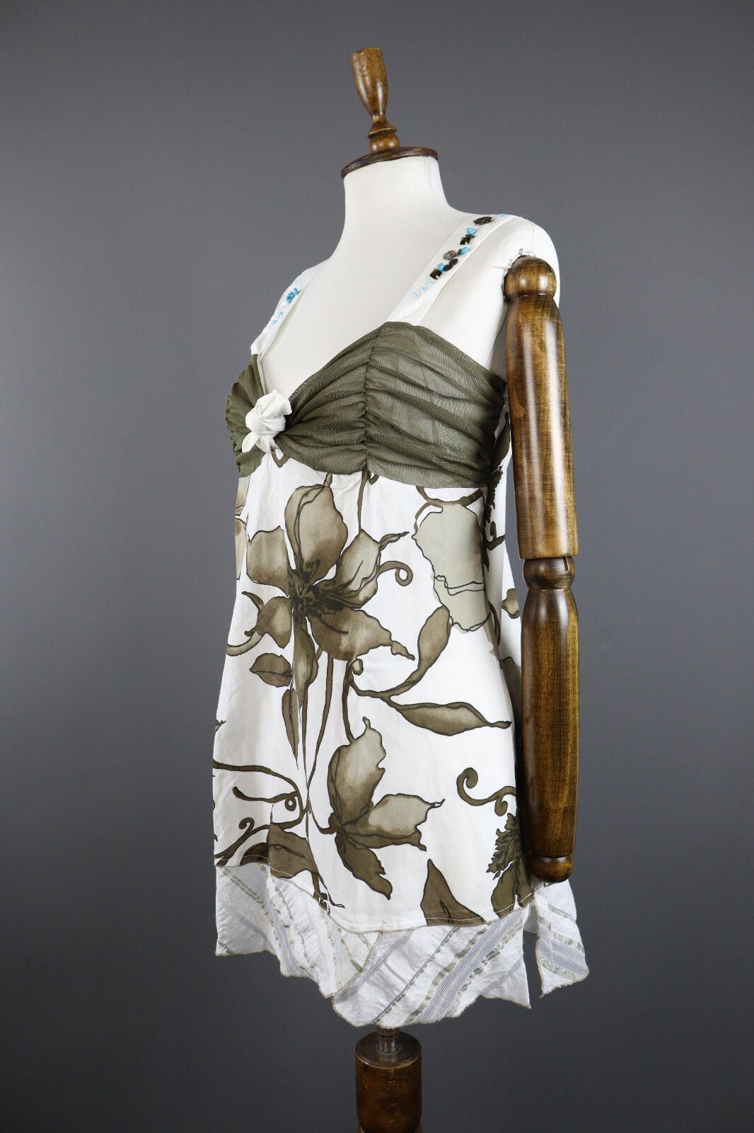 Designer Elisa Cavaletti Floral Summer Beach Party Dress Size 42 Size M / US 6-8 / IT 42-44 - 4 Thumbnail