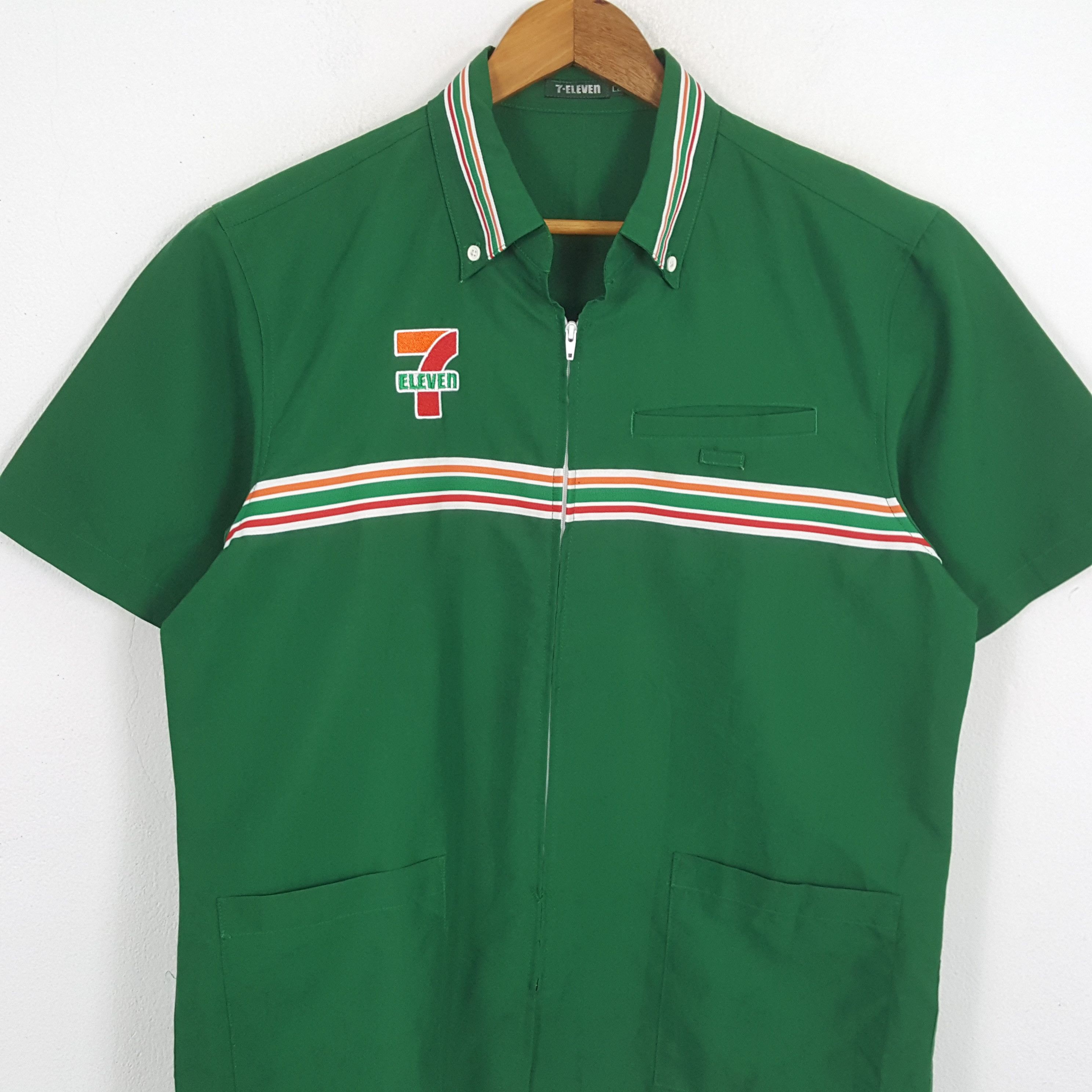 Japanese Brand × Vintage Vintage 7-ELEVEn Japanese Workers Uniform Shirt Jacket Size US L / EU 52-54 / 3 - 4 Thumbnail