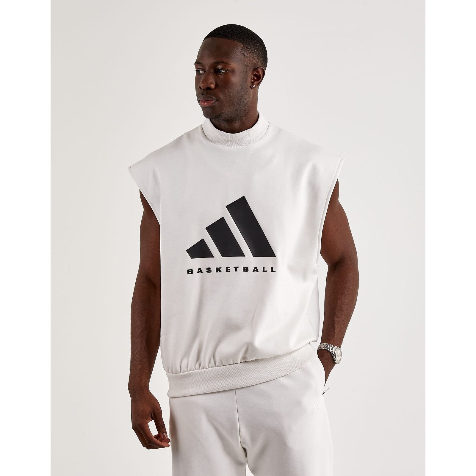 Adidas × NBA Adidas Oversized Sleeveless Basketball Sweatshirt White XL Size US XL / EU 56 / 4 - 10 Thumbnail