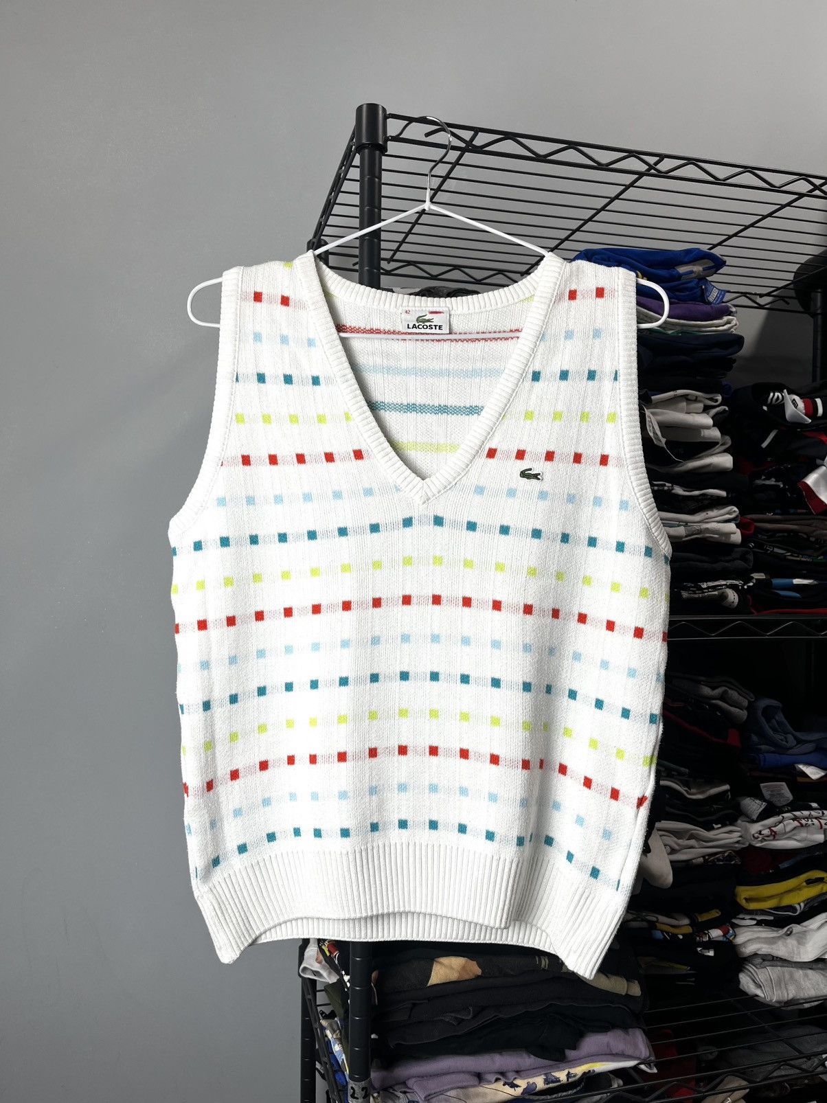Lacoste 1990’s Vintage Lacoste Knit Sweater Vest Size US M / EU 48-50 / 2 - 1 Thumbnail