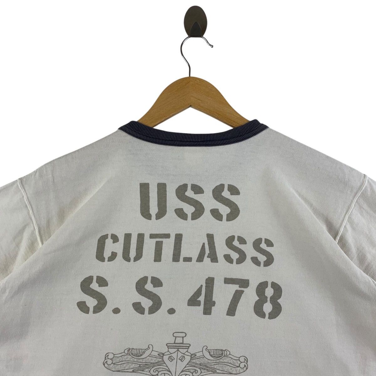 Japanese Brand × TOYS McCOY × The Real McCoy's TOY’S Mc COYS X TOM N JERRY Uss cutlas spellout tee Size US XL / EU 56 / 4 - 11 Thumbnail