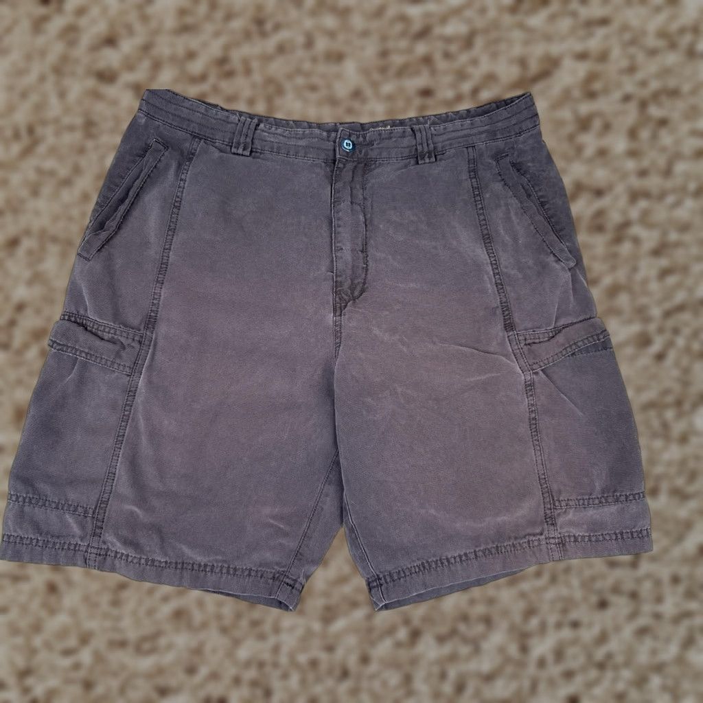 Tommy Bahama Tommy Bahama RELAX Cargo Shorts Mens 36 Gray Lyocell Cotton Flat Front Zip Fly Pockets Cargo Utility Summer Size US 36 / EU 52 - 1 Thumbnail