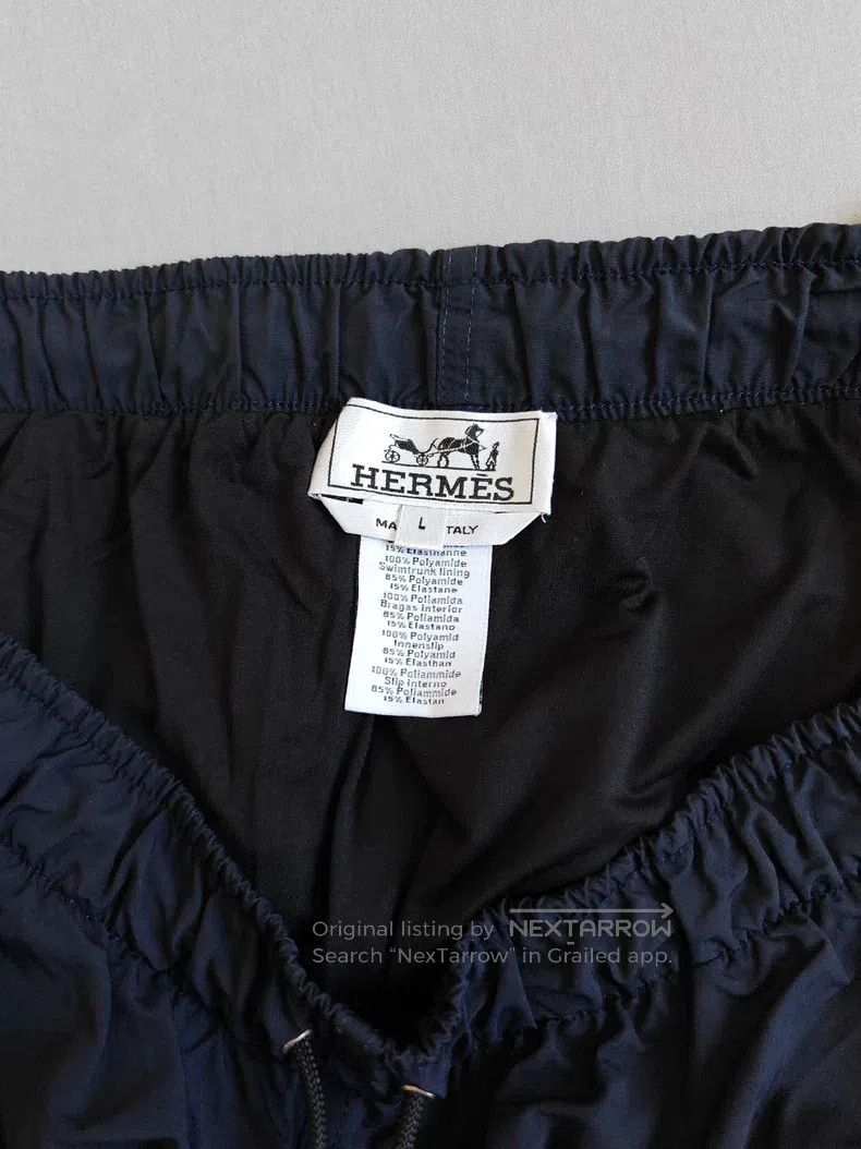 Hermes Hermes size L Men's Casual Sport Shorts, Navy Blue, 100% Ny Size US 27 - 3 Thumbnail