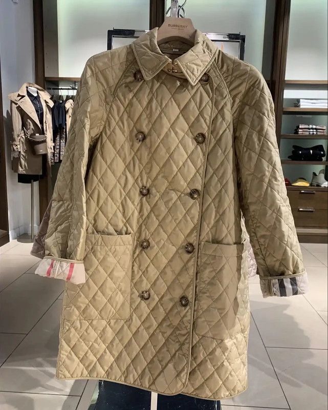 Burberry Burberry Cotton Khaki Women's Coat Size M / US 6-8 / IT 42-44 - 1 Thumbnail