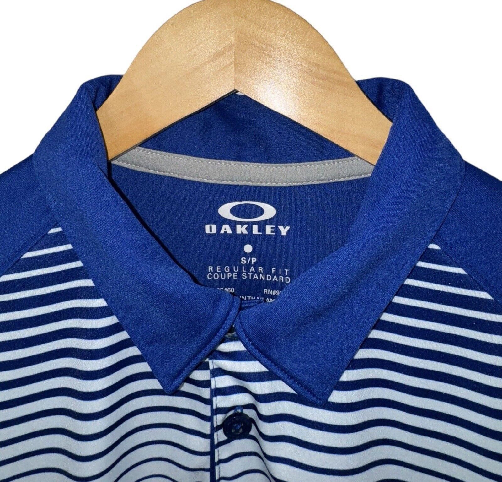 Oakley Oakley Blue Striped Dri Fit Mens Collared Polo Shirt S Size US S / EU 44-46 / 1 - 3 Thumbnail