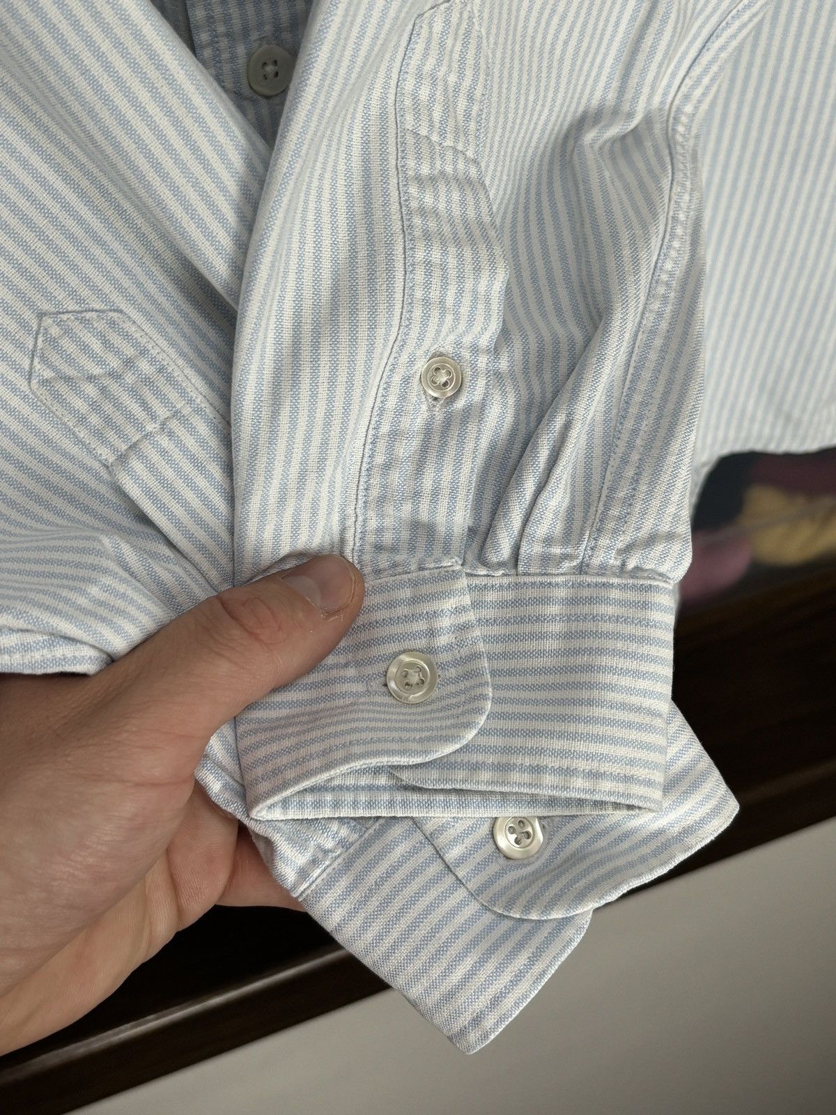 AMI AMI white-blue striped casual oxford shirt Size US S / EU 44-46 / 1 - 4 Thumbnail