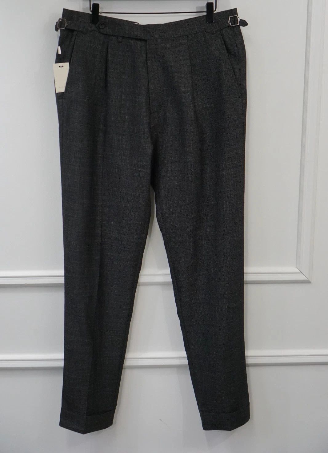 Suitsupply Men Suitsupply Pants Trousers Grey Wool Silk Linen UK/US40S Size 40S - 1 Thumbnail