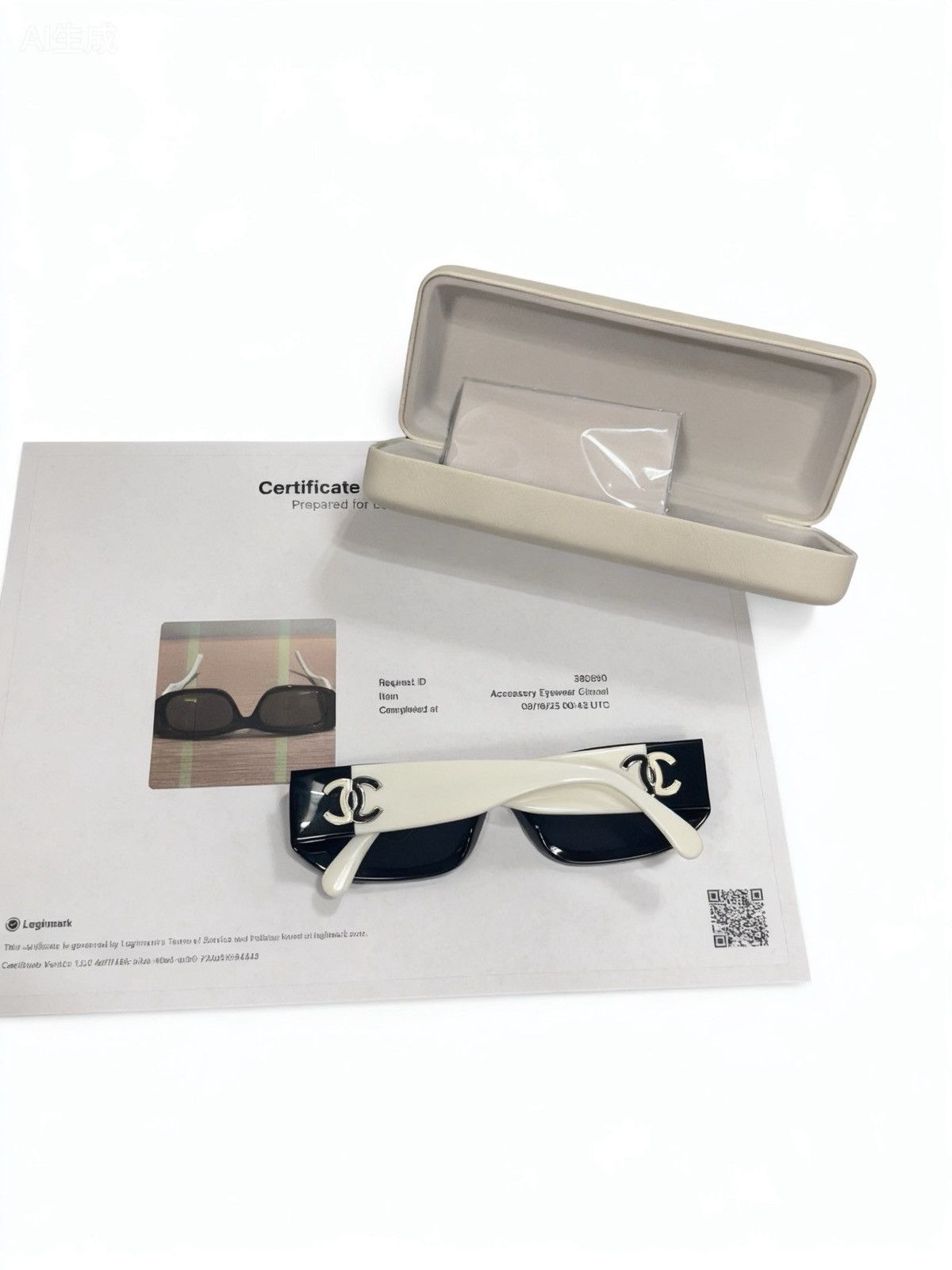 Chanel Chanel Black & White Sunglasses Size ONE SIZE - 1 Thumbnail