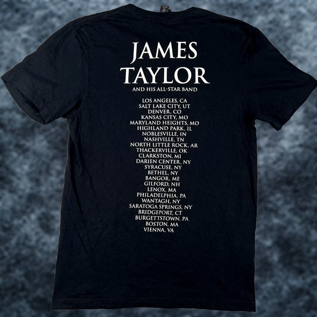 Gildan James Taylor Tour Concert Graphic Shirt Mens T-Shirt Small Black Merch Music Graphic Print Crew Neck Short Sleeve Gildan Cotton Size US XL / EU 56 / 4 - 1 Thumbnail