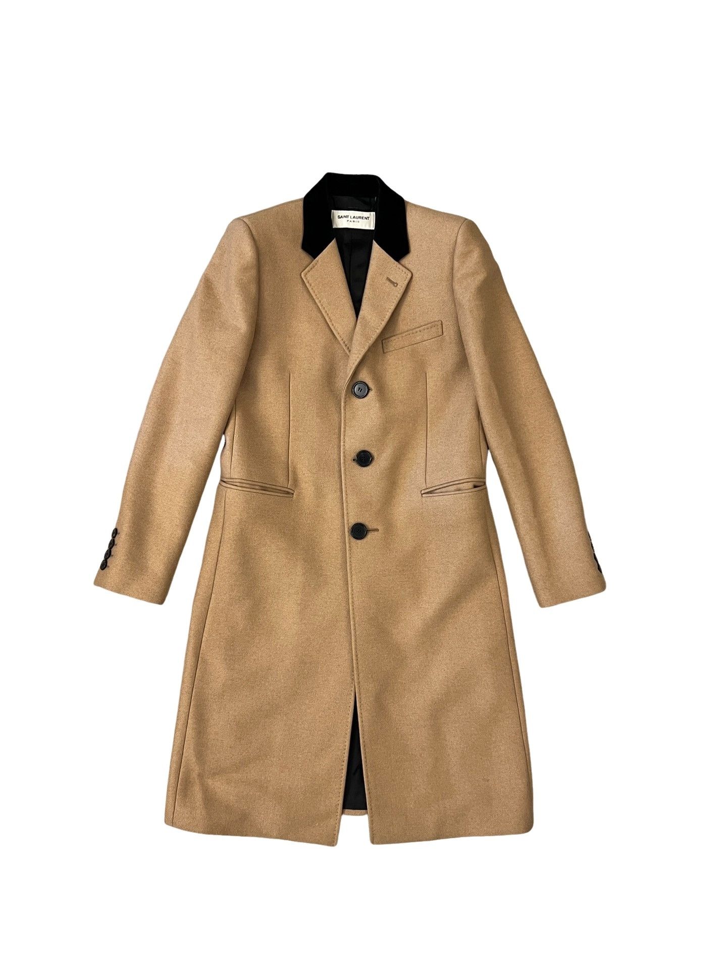 Saint Laurent Paris Saint Laurent Camel Cashmere Coat Size S Size US S / EU 44-46 / 1 - 1 Thumbnail