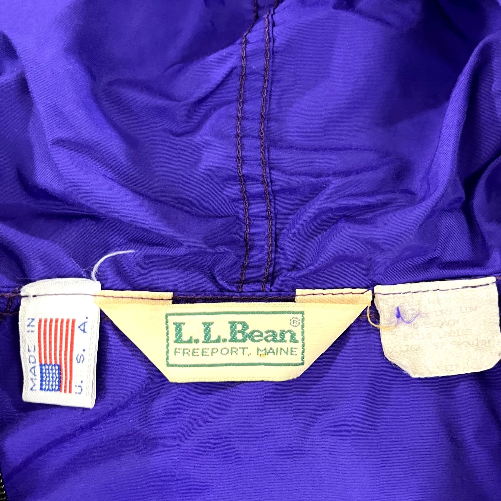 Vintage VINTAGE LL BEAN Jacket Women L Purple Windbreaker 1/2 Zip Hooded Anorak USA Size L / US 10 / IT 46 - 2 Thumbnail
