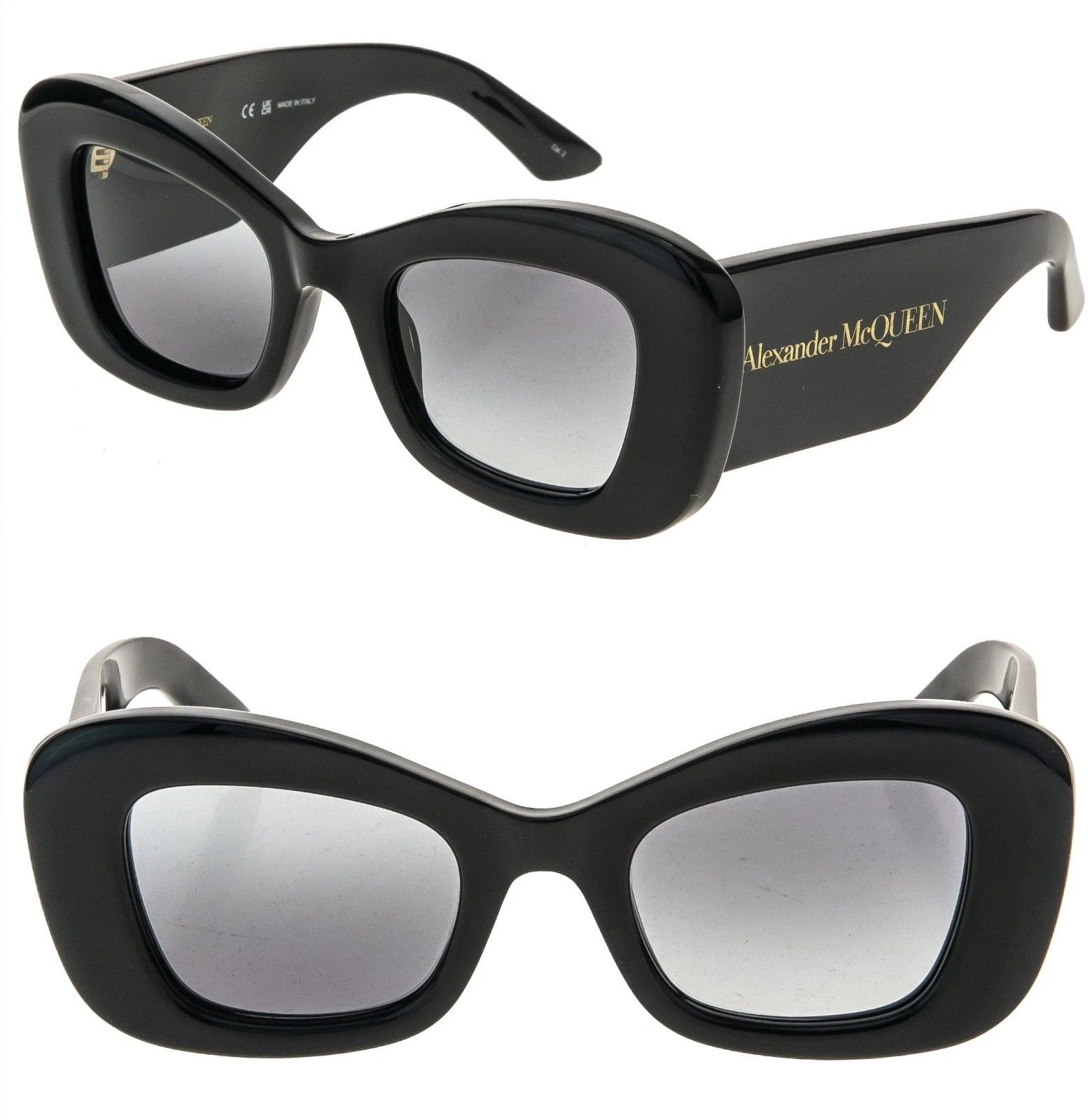 ALEXANDER MCQUEEN AM0434S Black Bold Sunglasses 0434 001