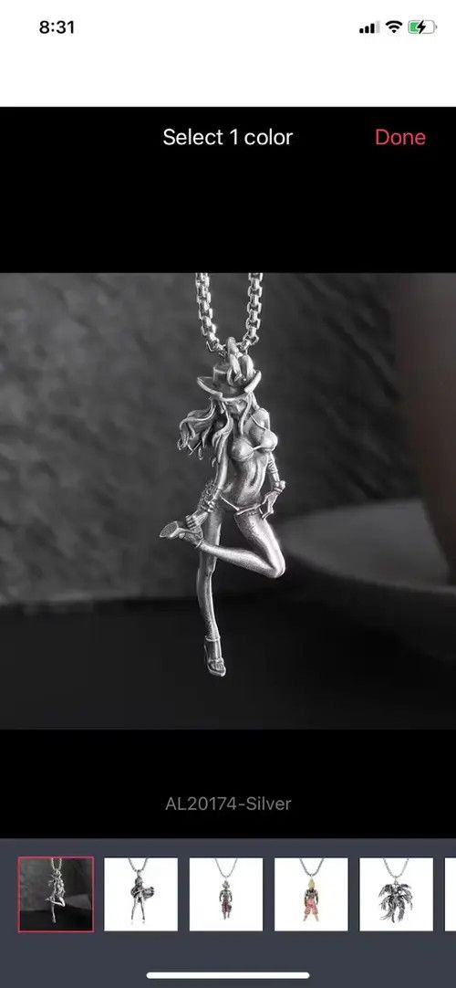 High Sport × Jewelry Sexy Cowboy Pendant Necklace Size ONE SIZE - 1 Thumbnail