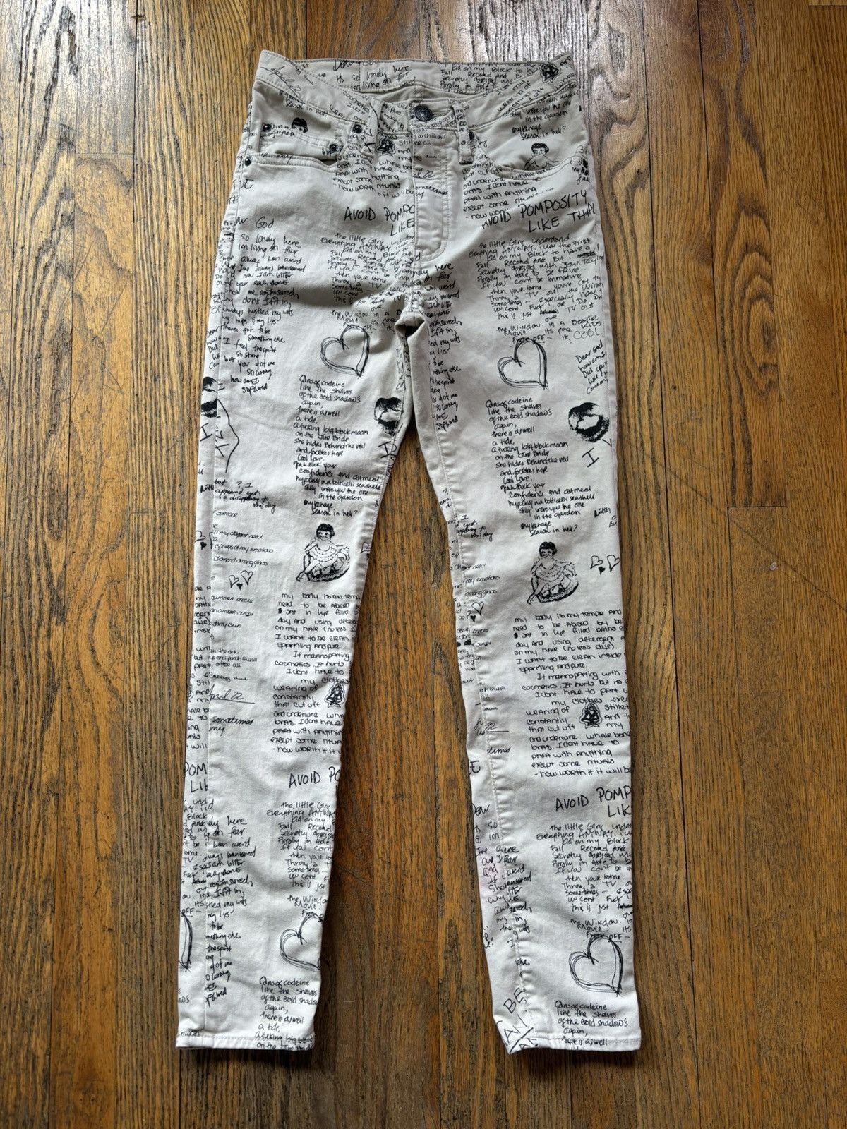 Hysteric Glamour Hysteric Glamour Courtney Love Poem Print Jeans Size 25" / US 0 / IT 36 - 1 Thumbnail