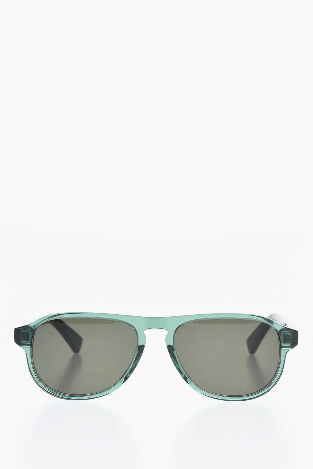 Bottega Veneta og1mm0426 Size: OS / Solid-Color Aviator Sunglasses in Green Size ONE SIZE - 1 Thumbnail
