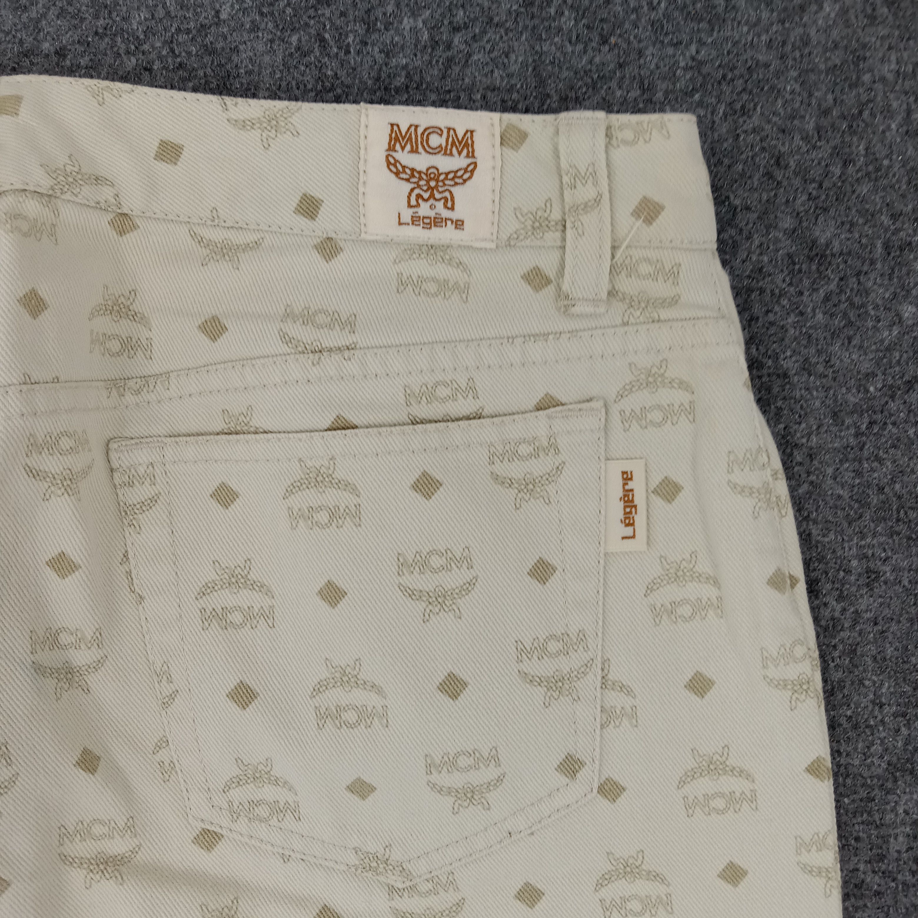 MCM × Vintage MCM Legere Designer Brand Monogram Pants Size US 29 - 3 Thumbnail