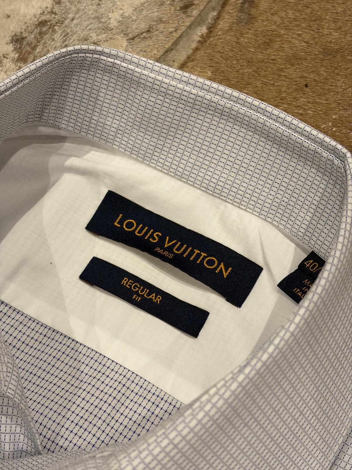 Louis Vuitton Louis Vuitton Micro-Check Dress Shirt Size US M / EU 48-50 / 2 - 2 Thumbnail