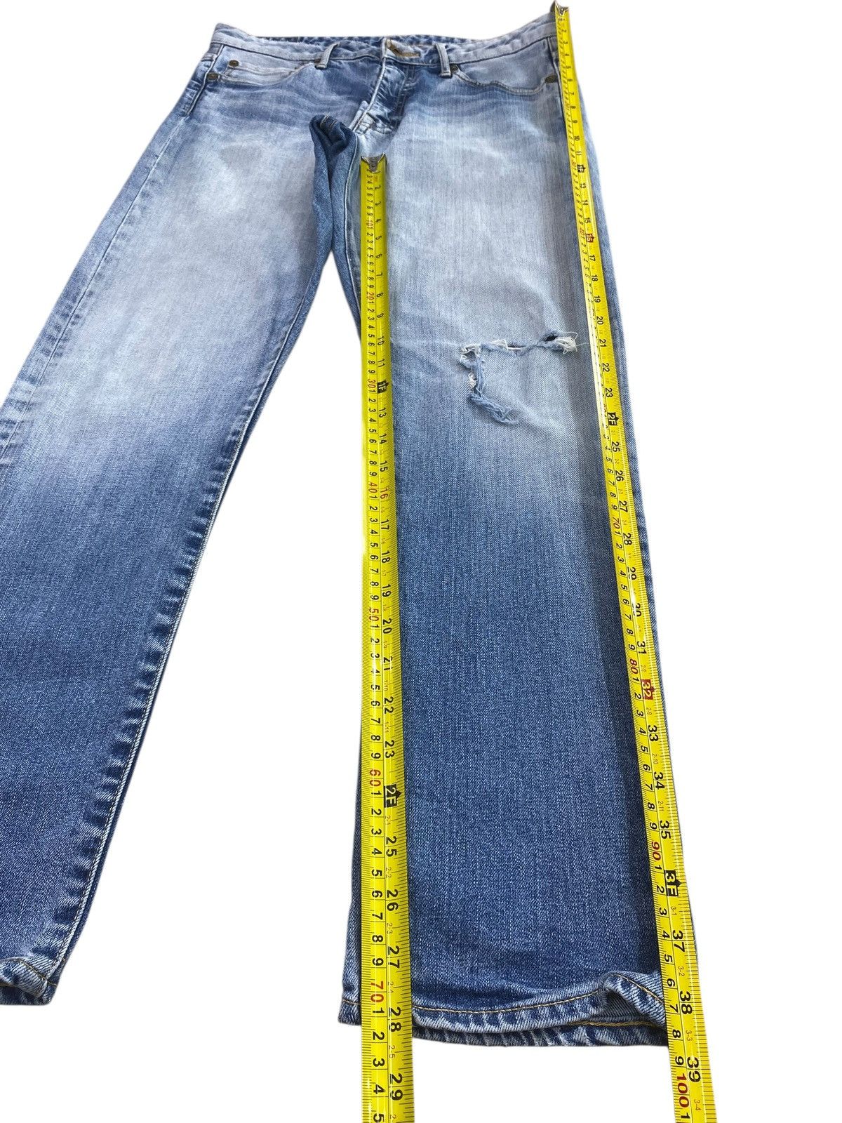 Japanese Brand Blue Way Brand Faded Wash Style Ripped Jeans Size US 30 / EU 46 - 7 Thumbnail