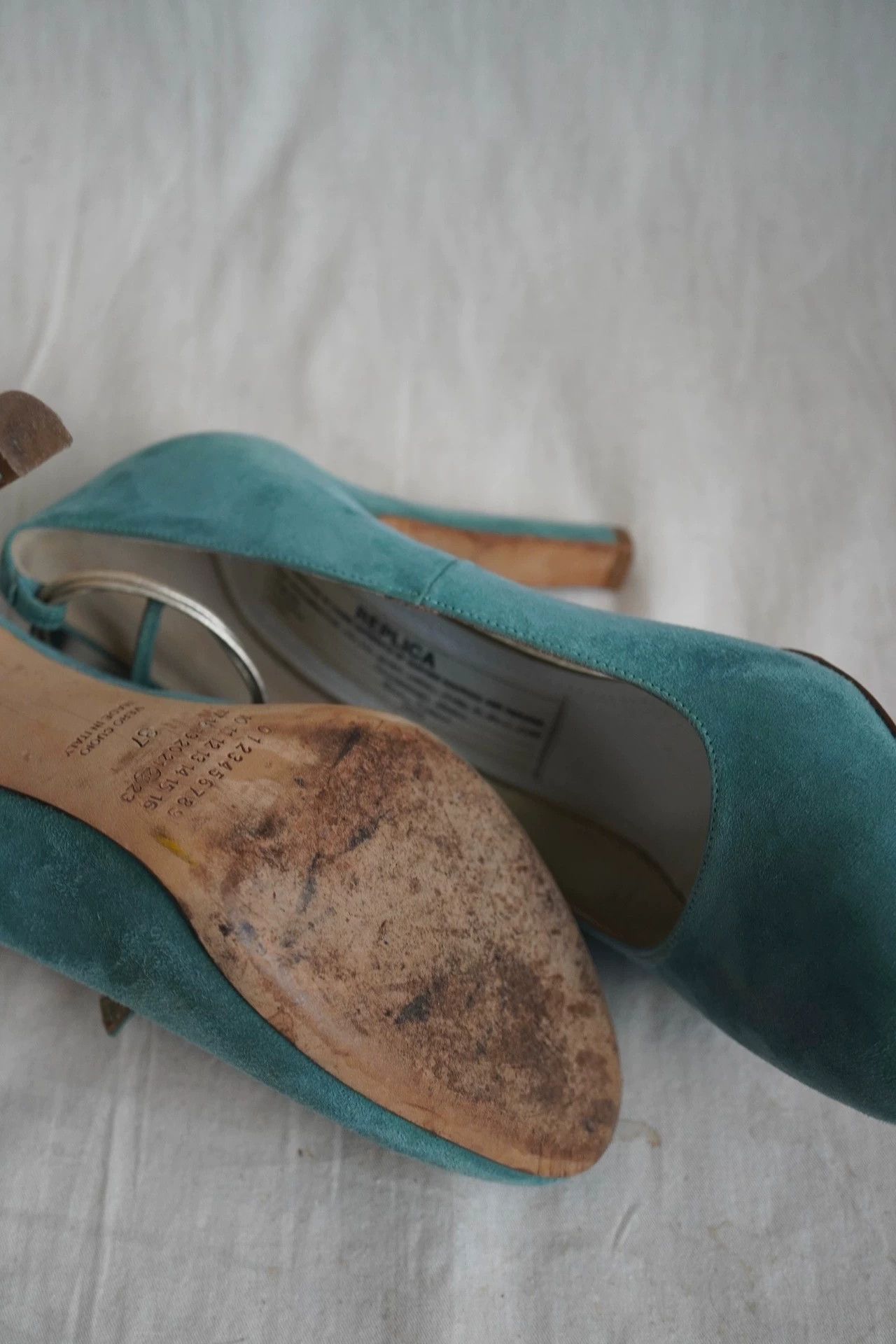 Other MMM 2000s Aqua Suede High Heel 37 Size US 6.5 / IT 36.5 - 7 Thumbnail