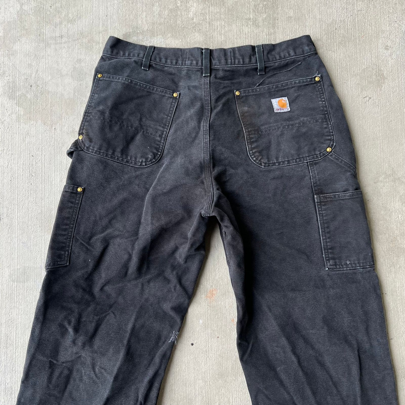 Carhartt × Vintage Carhartt black double knee work wear carpenter pants Size US 33 - 5 Thumbnail