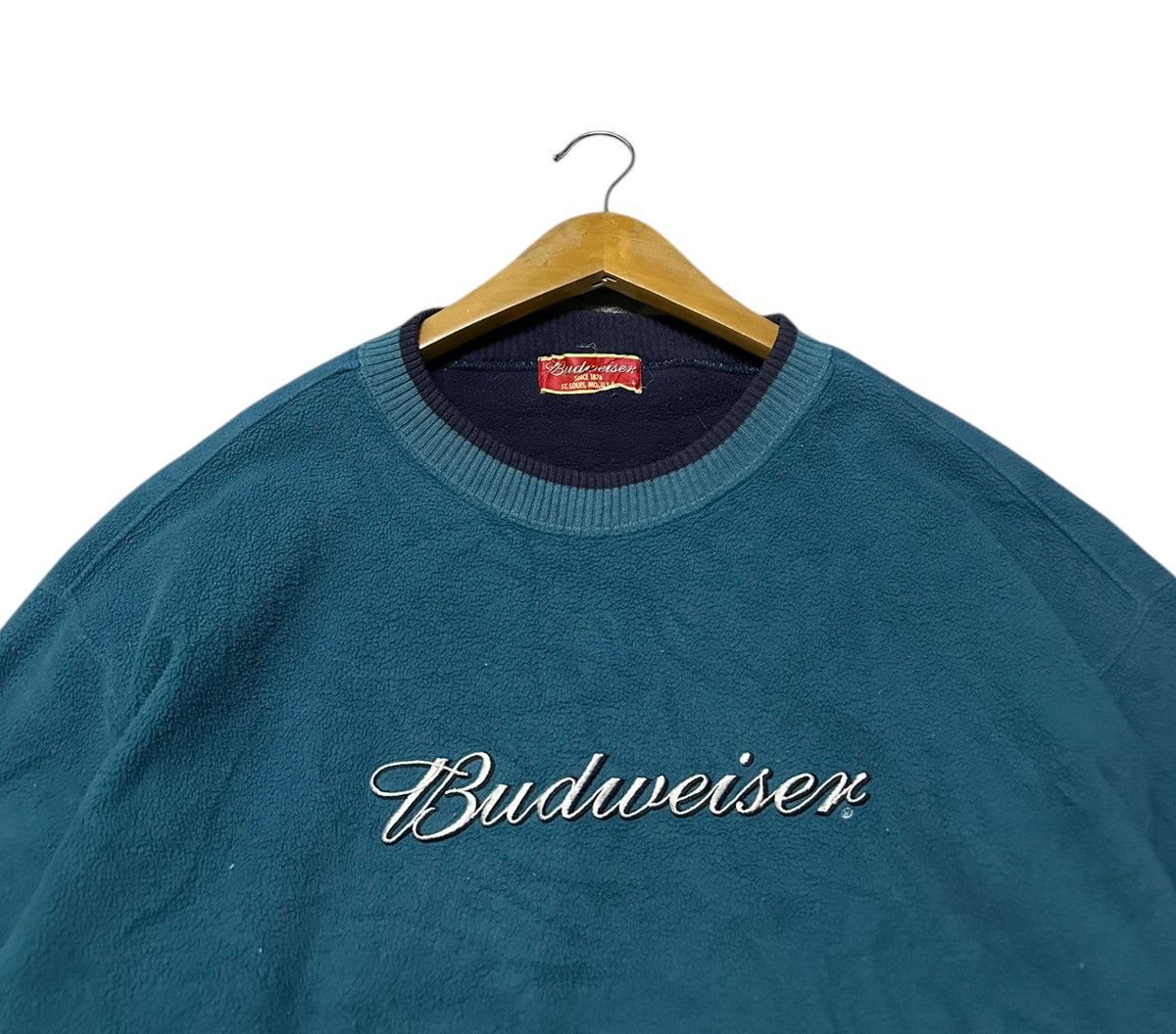 Budweiser Vintage Budweiser fleece sweatshirt Size US L / EU 52-54 / 3 - 3 Thumbnail
