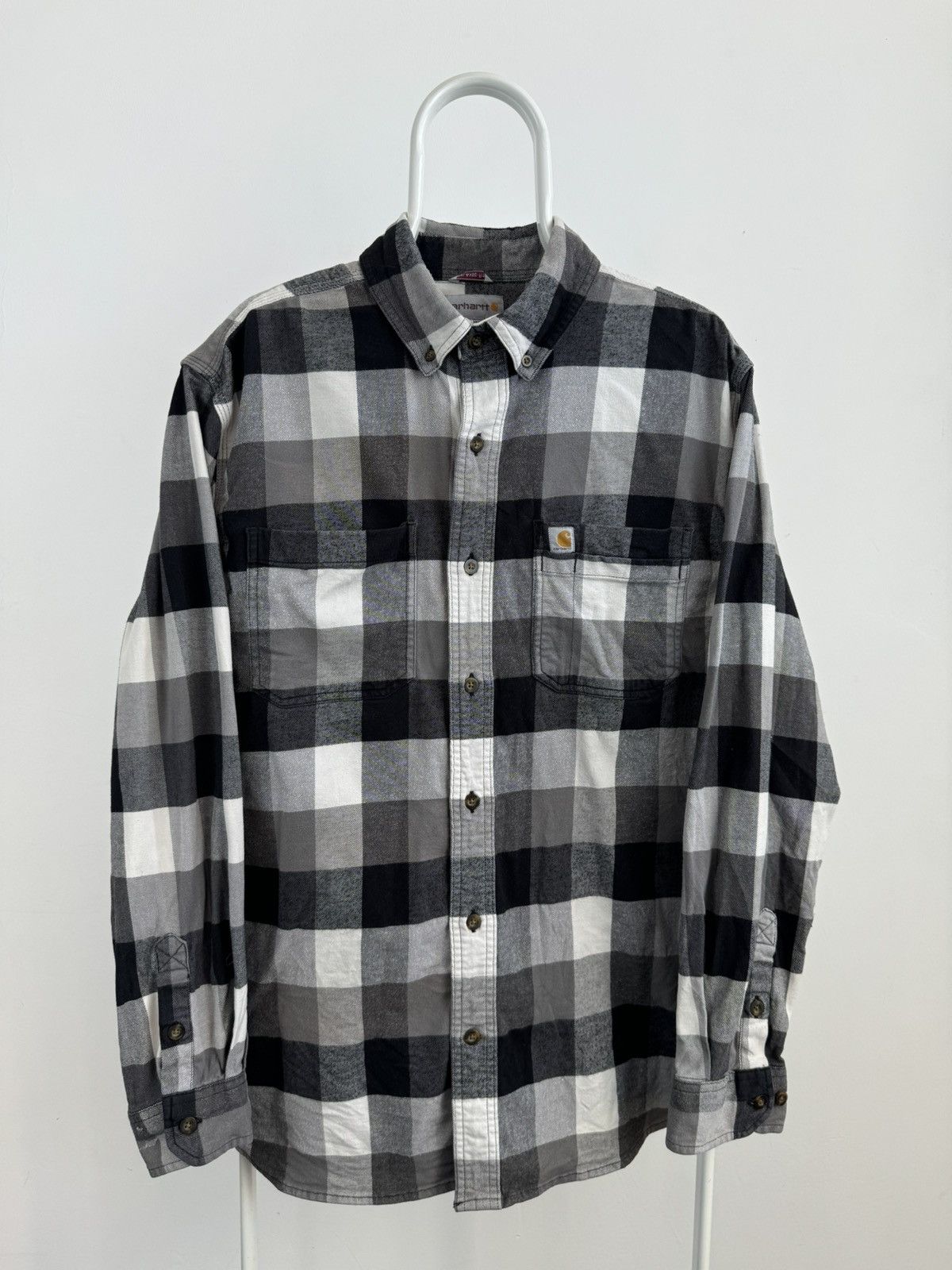 Carhartt × Vintage Vintage Carhartt Plaid Flannel Long Sleeve Shirt Size US L / EU 52-54 / 3 - 1 Thumbnail