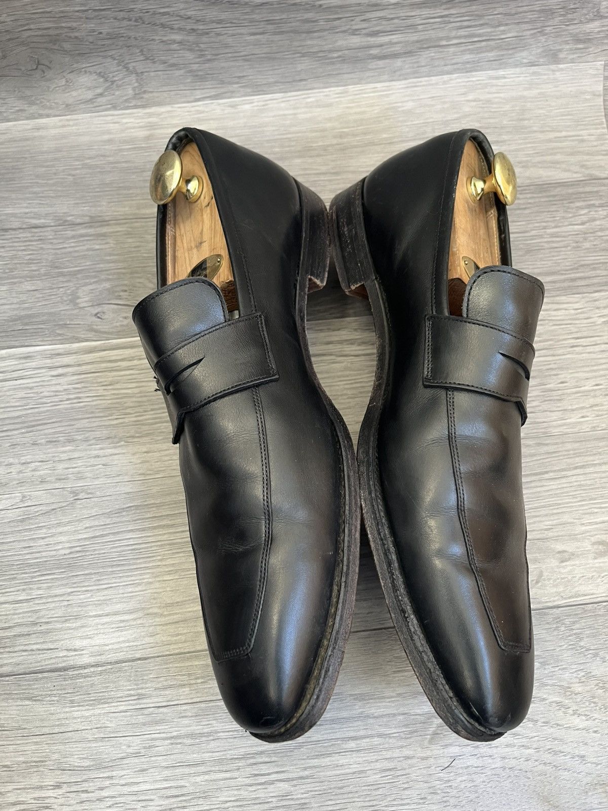 Crockett & Jones Crockett and jones Merton black leatherp enny loafer Size US 11 / EU 44 - 10 Thumbnail
