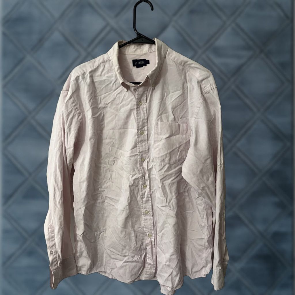 J.Crew VINTAGE J.CREW Shirt Men L Pink 100% Cotton Button-Down Long Sleeve Collared Shirt Size US L / EU 52-54 / 3 - 1 Thumbnail