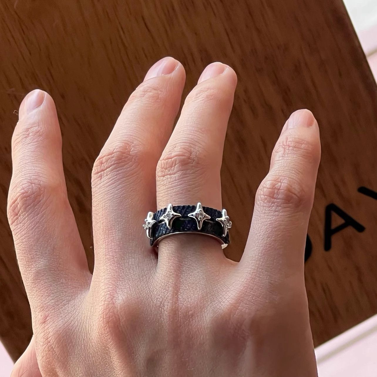 Jewelry Star Vibe Jewelry Rings Open Size Chrome Ring (Size 7-13) Size ONE SIZE - 5 Thumbnail