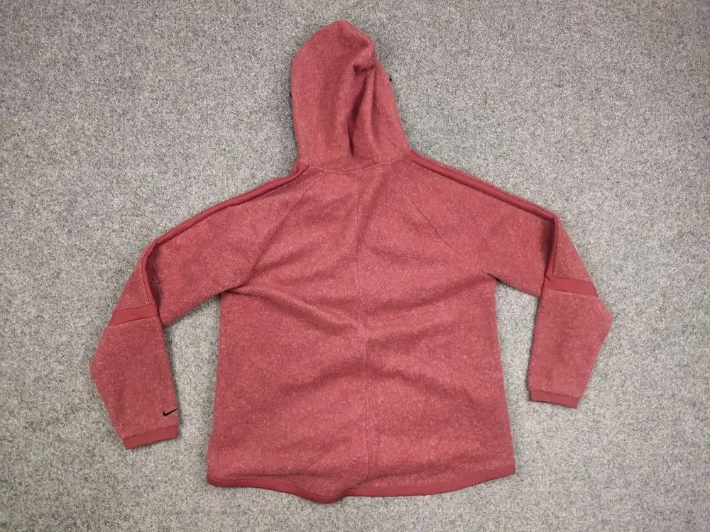 Nike Nike Fleece womens oversized zip-up burgundy Hoodie Size L / US 10 / IT 46 - 5 Thumbnail