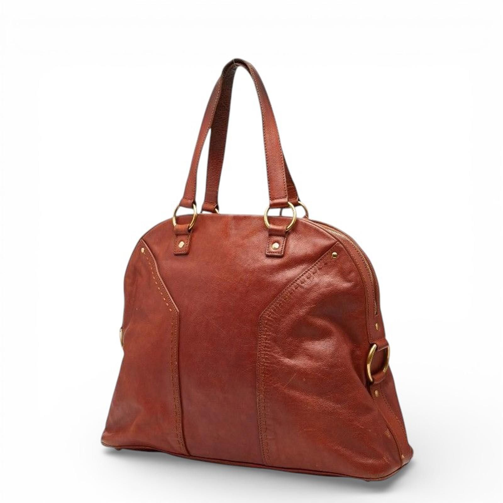 Saint Laurent Paris Saint Laurent - Brown Leather Tote Bag Size ONE SIZE - 9 Thumbnail