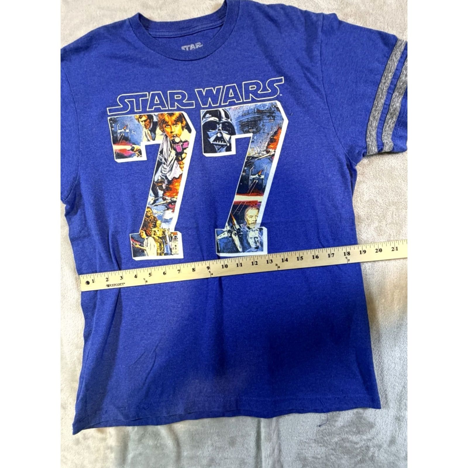 Vintage Fifth Sun Star Wars T-Shirt Men's M Blue Short Sleeve Darth Vader Logo Tee Size US M / EU 48-50 / 2 - 4 Thumbnail