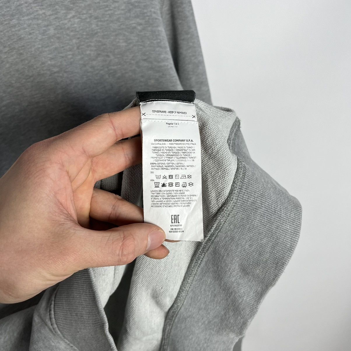 Stone Island Stone Island grey crewneck sweatshirt Size US M / EU 48-50 / 2 - 10 Thumbnail