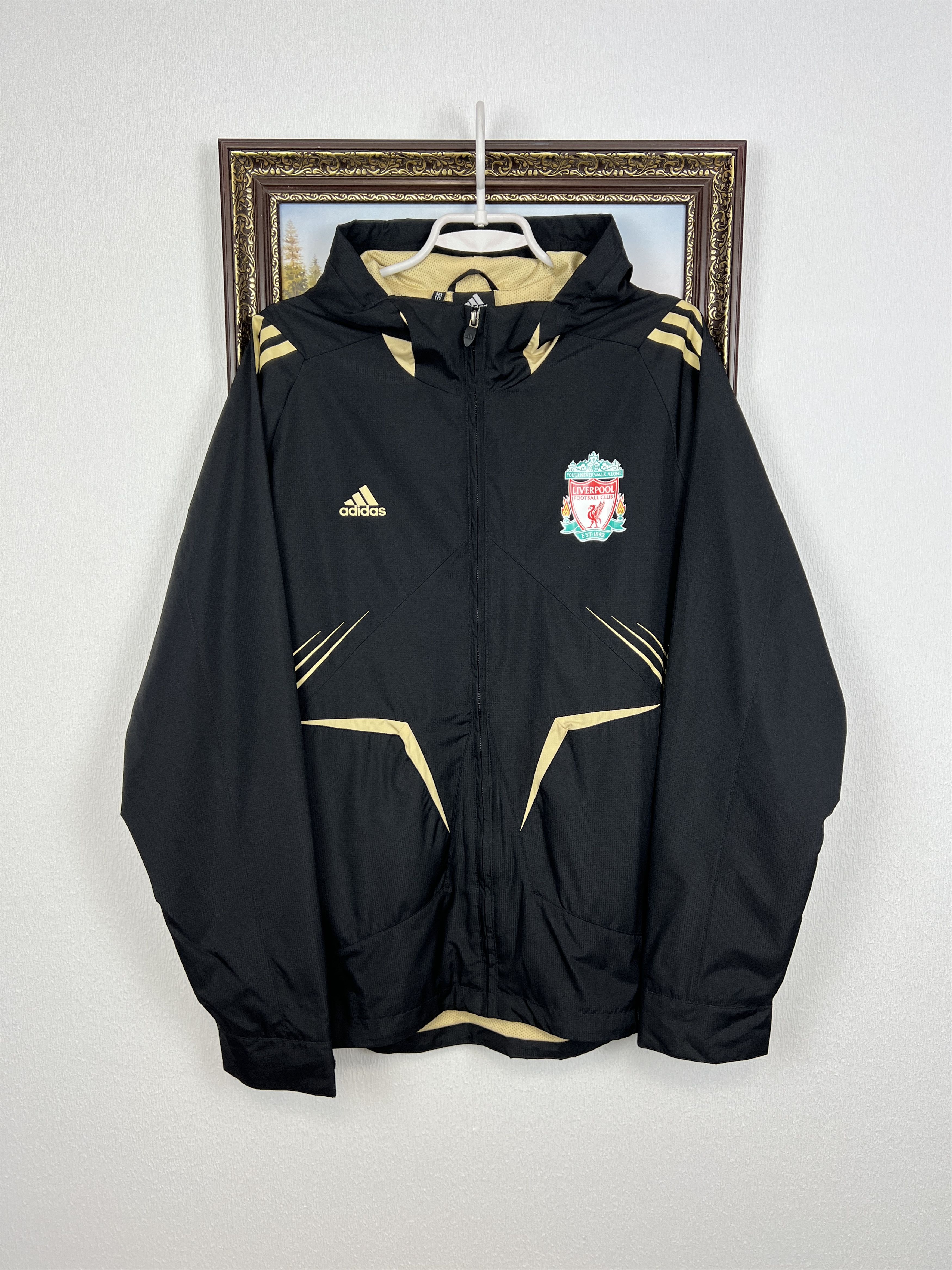 Adidas Vintage Adidas Liverpool Football Jacket Soccer YNWA Size US L / EU 52-54 / 3 - 1 Thumbnail