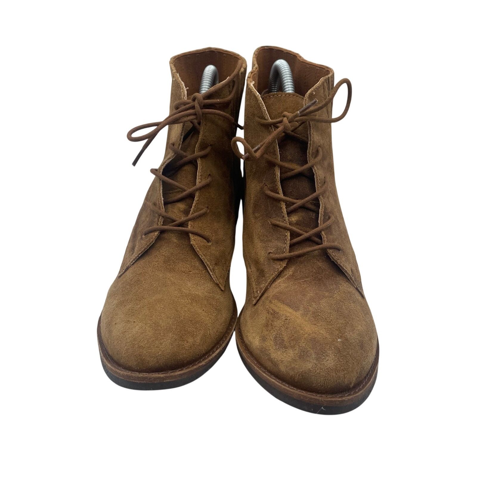Matisse Matisse Vinny Brown Suede Lace Up Boots Heel Booties Women 9 Size US 9 / IT 39 - 4 Thumbnail