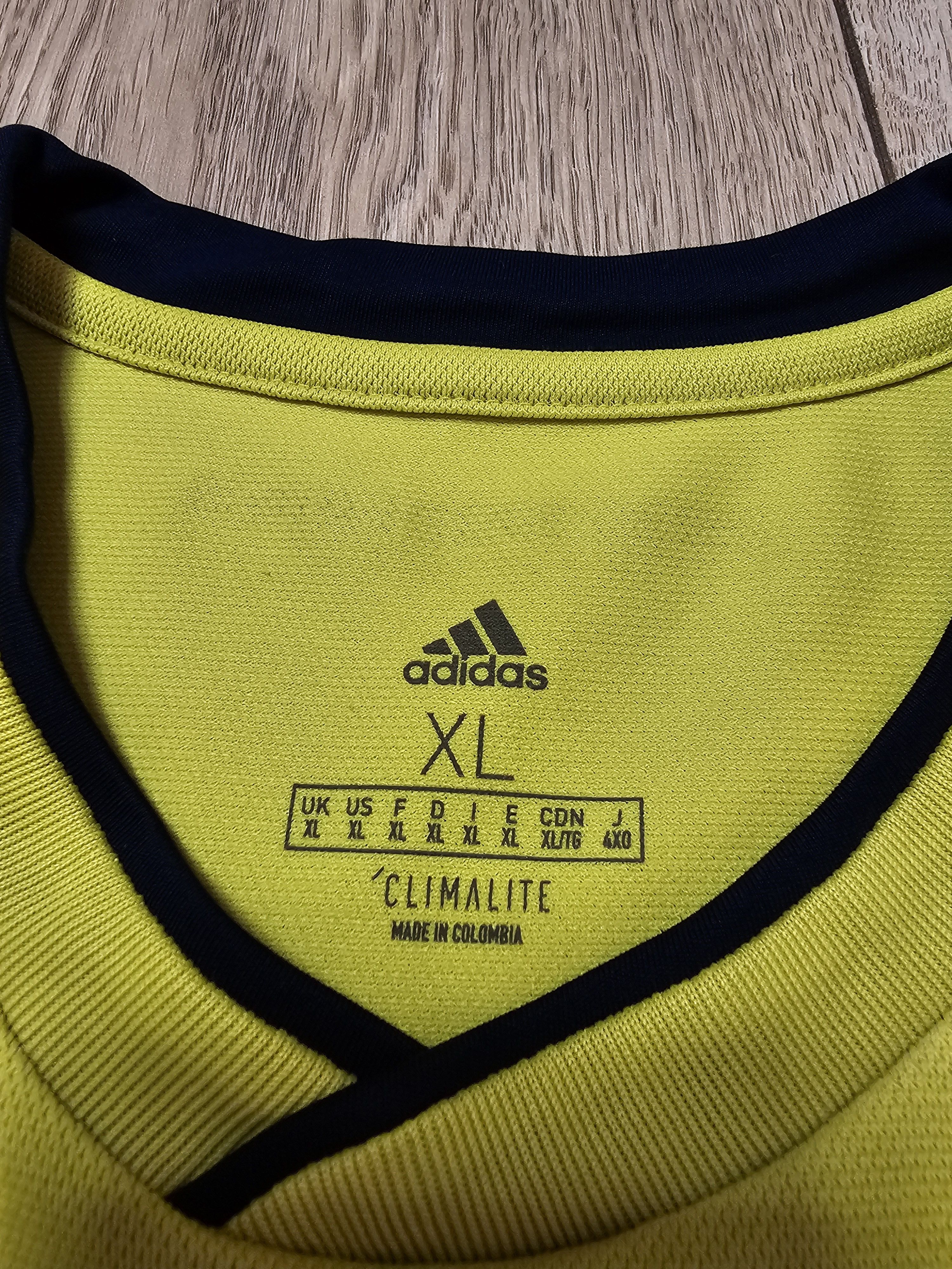 Adidas × All Sport COLOMBIA 2018 2019 HOME FOOTBALL SHIRT SOCCER JERSEY Size US XL / EU 56 / 4 - 6 Thumbnail