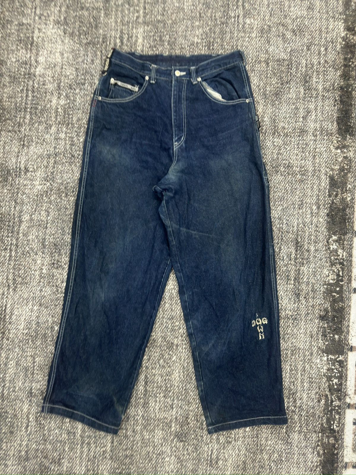 Dogtown × Vintage Vintage Dog Town Black Dragon Skate Baggy Jean Pants Size US 34 / EU 50 - 1 Thumbnail