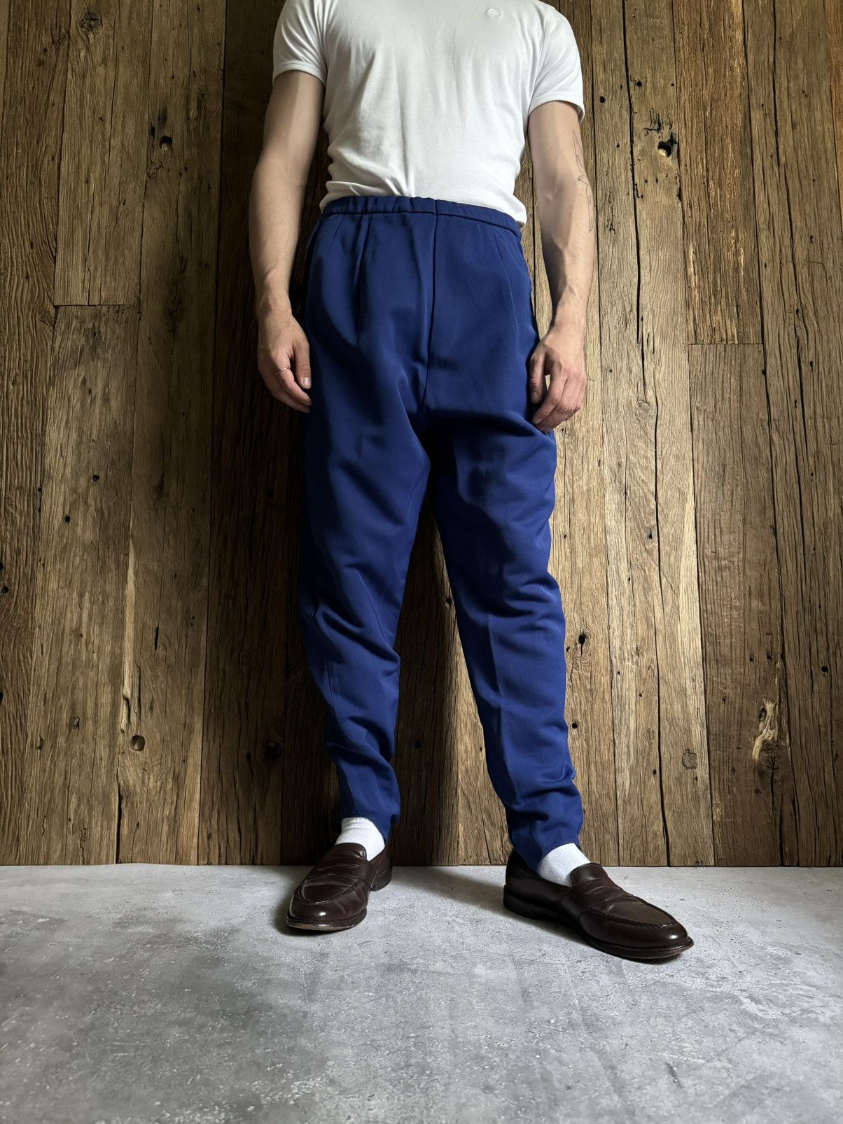 Vintage 1950s Vintage European Army Officer ‘Zipp’ Blue Pants Size US 30 / EU 46 - 2 Thumbnail