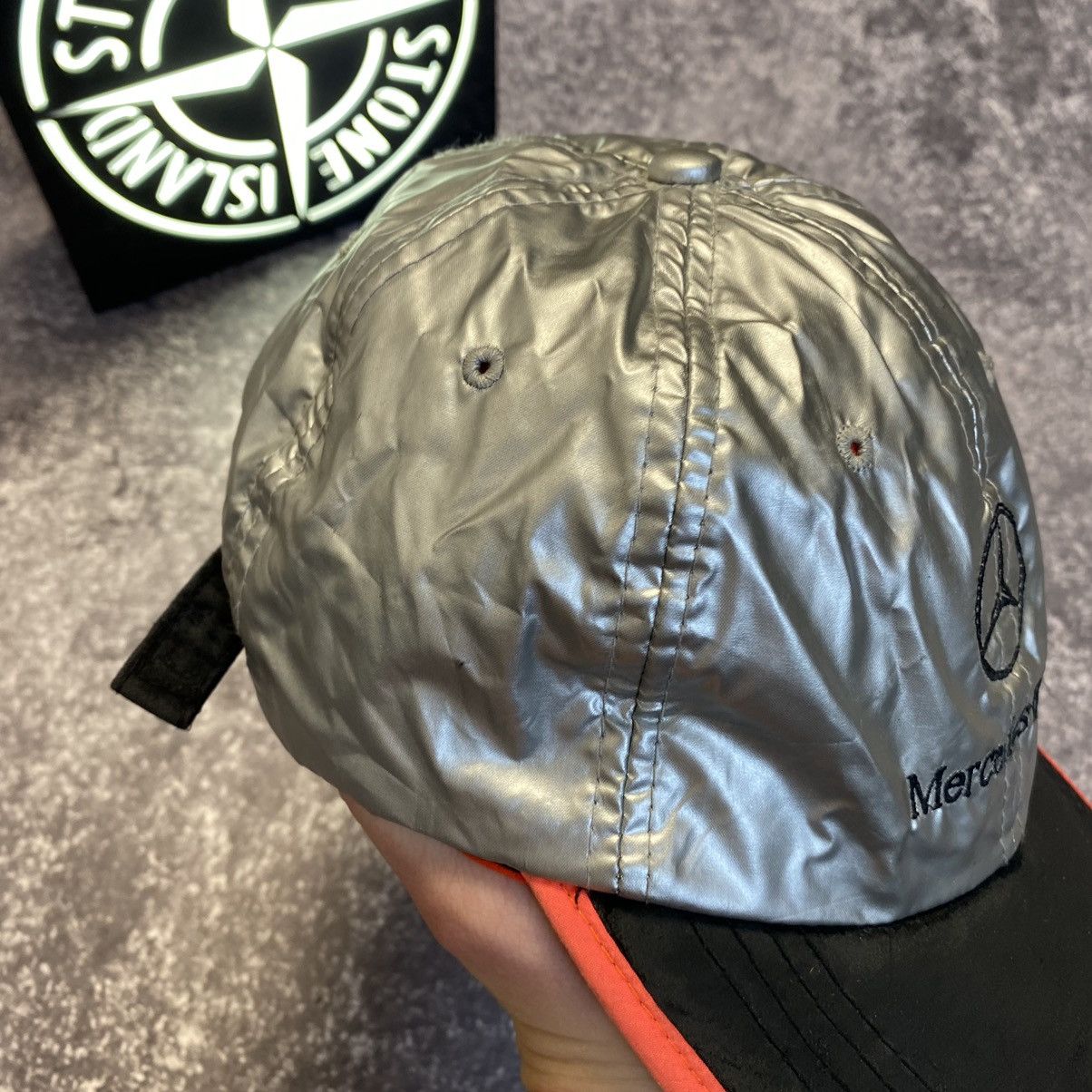 Mercedes-Benz × Vintage Vintage Mercedes Benz Nylon Big Logo racing cap Size ONE SIZE - 5 Thumbnail