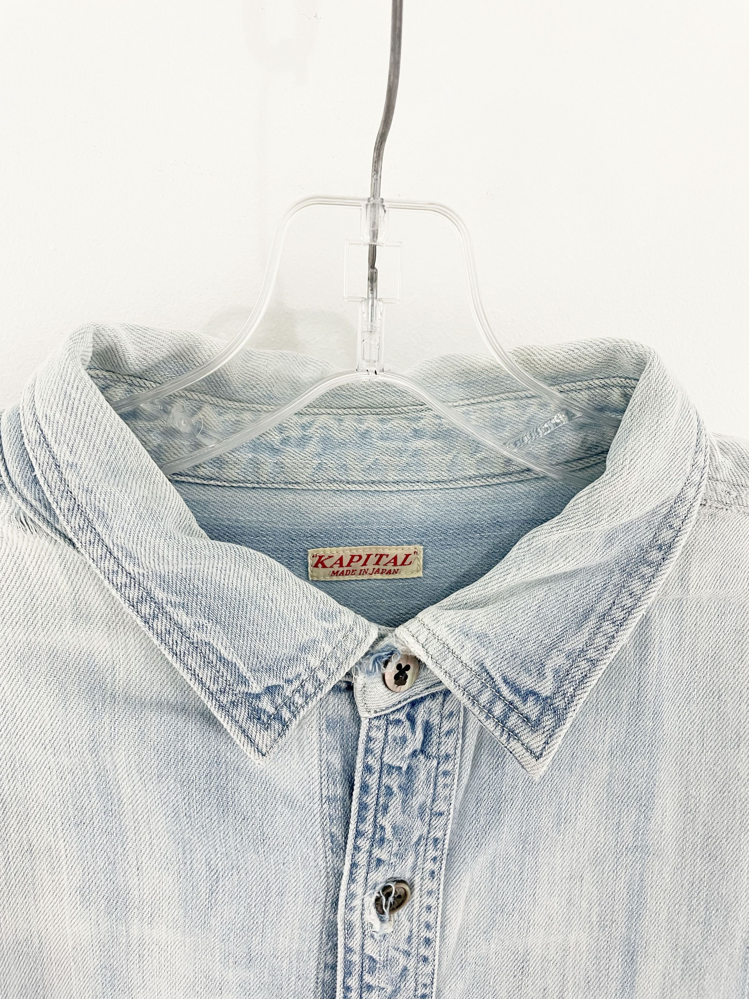 Kapital Cargo Denim Shirt Size US XXL / EU 58 / 5 - 3 Thumbnail