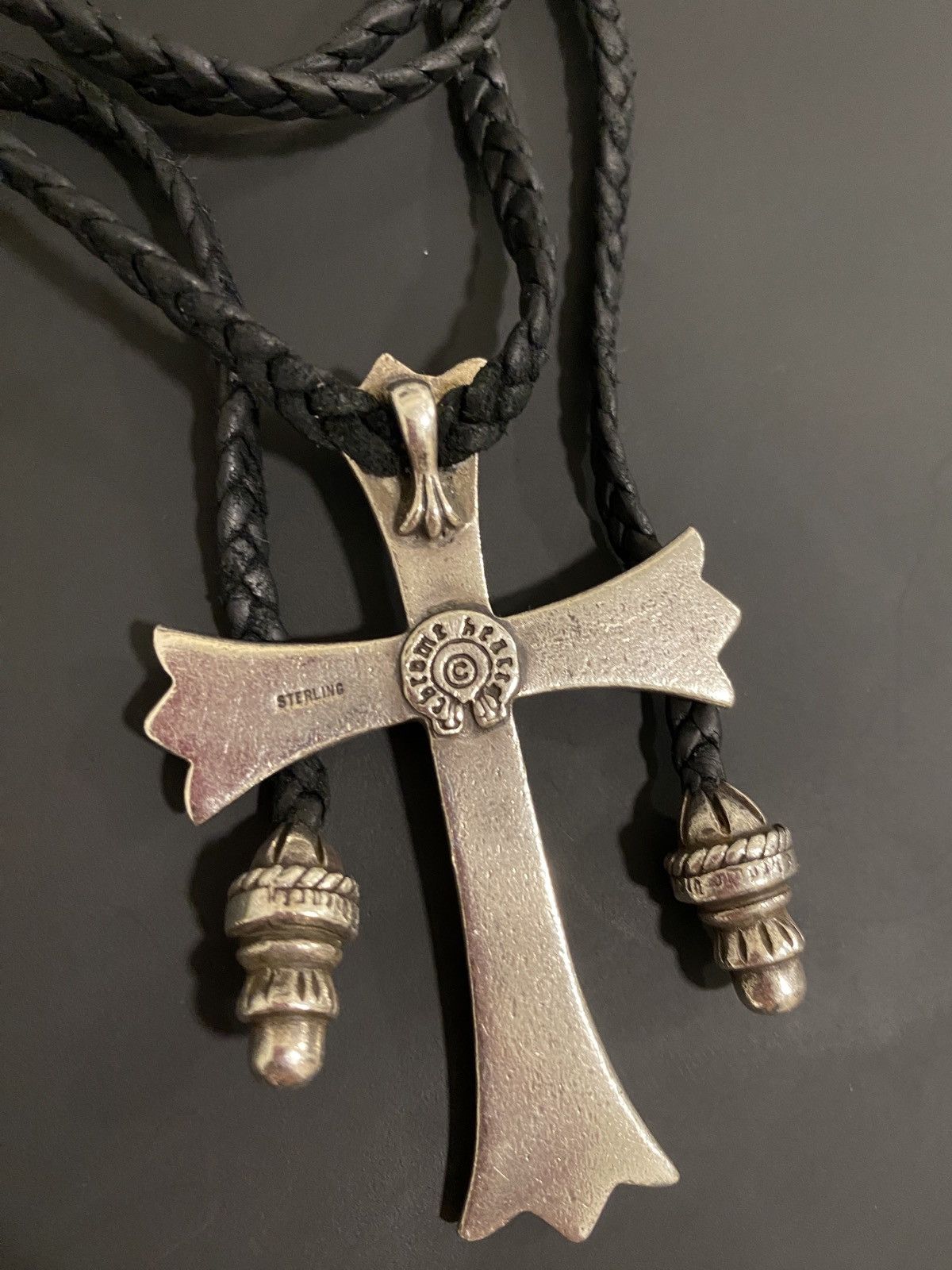 Chrome Hearts Chrome Hearts Leather Rope Big Cross Necklace Size ONE SIZE - 3 Thumbnail