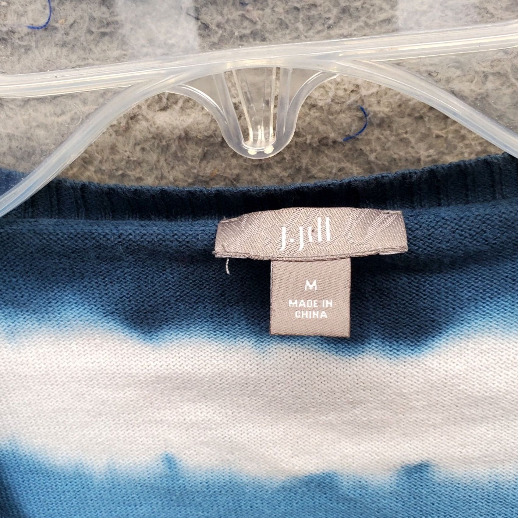 J. Jill J. Jill Womens Size M Multi Tie Dye Raglan Sleeve V-Neck Cardigan Sweater Size M / US 6-8 / IT 42-44 - 5 Thumbnail