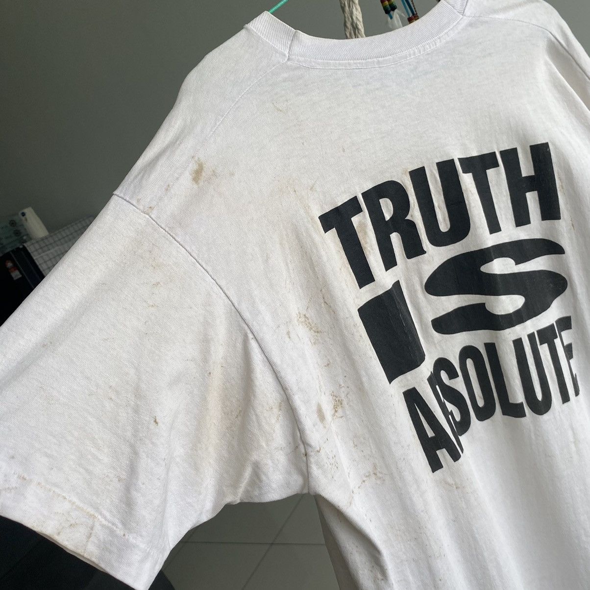 Band Tees Thrashed Vintage 90s Worlds Collide Pain Is Temporary Band T Size US XL / EU 56 / 4 - 12 Thumbnail