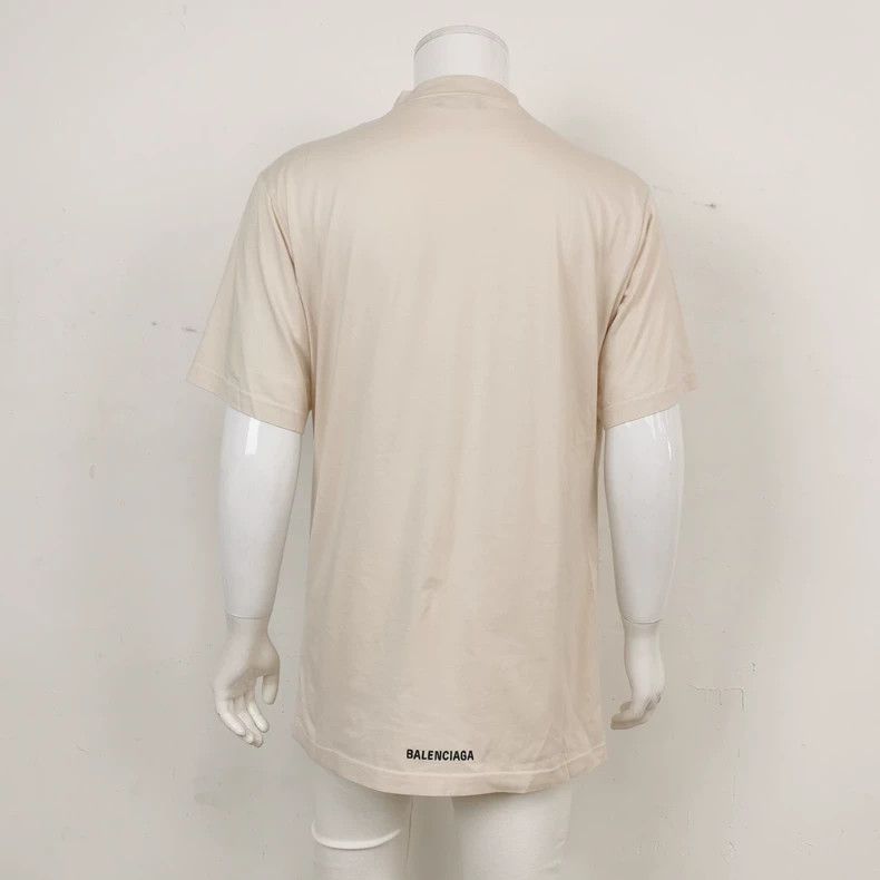 Balenciaga Balenciaga Beige short-sleeved T-shirt Size US M / EU 48-50 / 2 - 2 Thumbnail