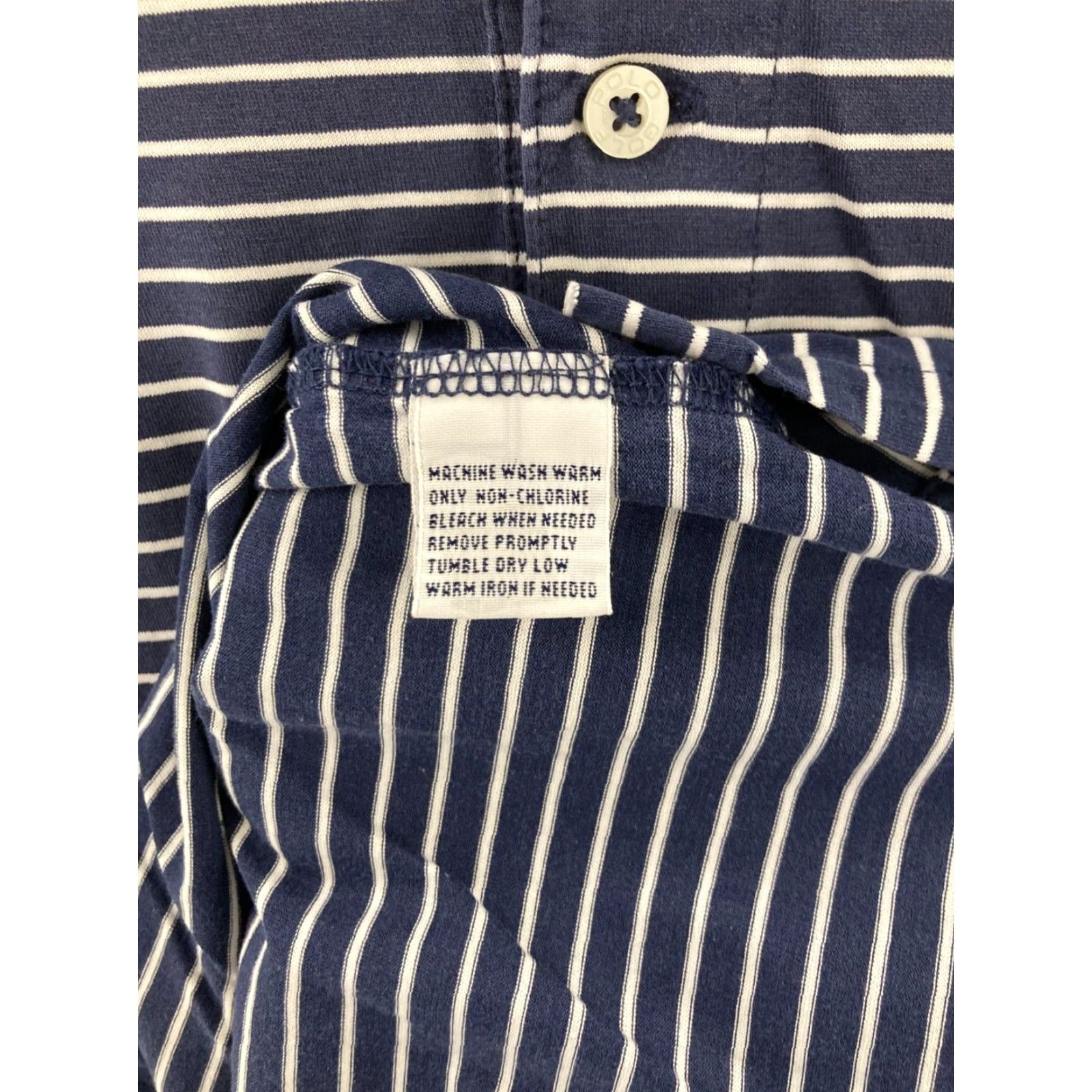 Polo Ralph Lauren Polo Ralph Lauren Shirt Mens Medium Blue Striped Short Sleeve Casual Adult Size US M / EU 48-50 / 2 - 5 Thumbnail