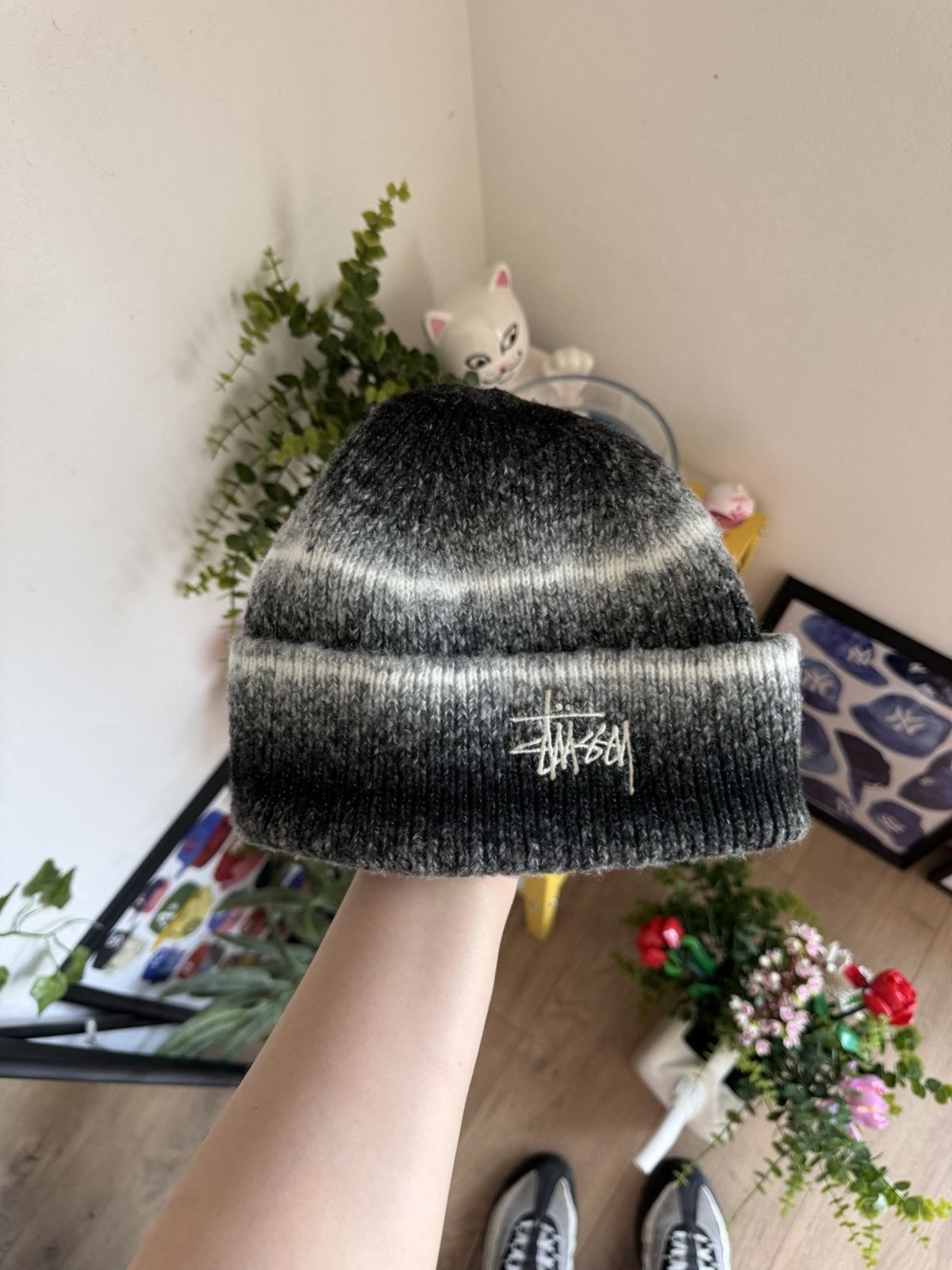 Stussy Striped Cuff Beanie | Grailed